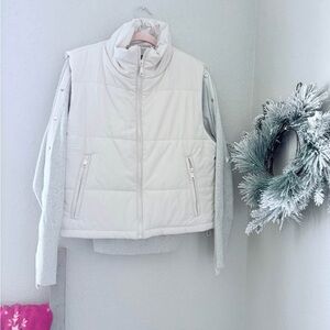 HYFVE White and Gray Puffer Vest